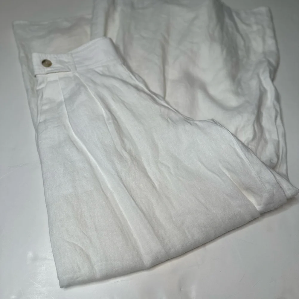 Banana Republic White Wide Leg Pants - Picture 12 of 12
